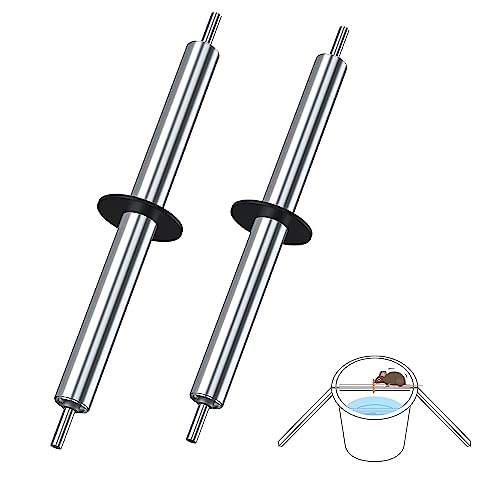 2 Pack Rolling Log Mouse Trap, Humane Live Mouse Trap Bucket, Rat Traps for House, Auto Release Catch No See Kill Trap for Mice and Rats