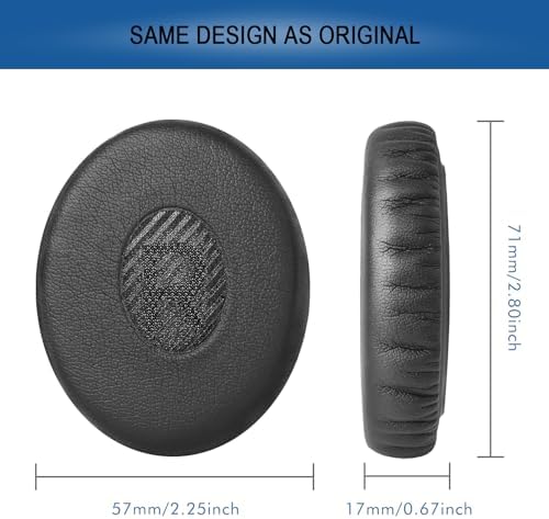 Ear Pads Replacement for Bose On-Ear 2 Headphones, GVOEARS Ear Cushion Pad for Bose OE2 / OE2i / SoundTrue On-Ear/SoundLink On-Ear Wireless Headphones, Durable & Longer Lasting (Black Pad)