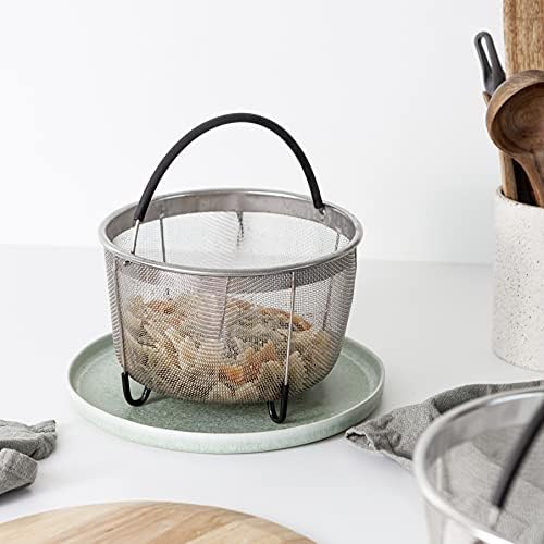 Instant Pot Accessories Steamer Mesh Basket Stainless steel Good for cooking, boiling and frying Eggs, Vagetables and pasta, Fits a 8 quart pressure cooker (8QT)