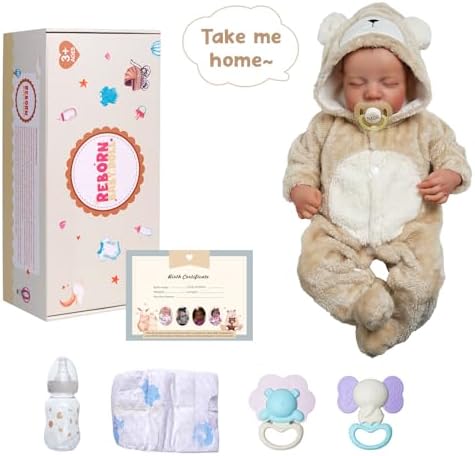BABESIDE Lifelike Reborn Baby Dolls Boy - 17-Inch Baby Soft Body Realistic-Newborn Baby Doll Full Body Vinyl Real Life Baby Dolls with Toy Accessories