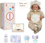 BABESIDE Lifelike Reborn Baby Dolls Boy - 17-Inch Baby Soft Body Realistic-Newborn Baby Doll Full Body Vinyl Real Life Baby Dolls with Toy Accessories