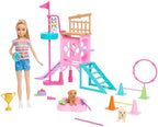 Barbie and Stacie to The Rescue Doll & Playset, Puppy Obstacle Course with Doll, 3 Dog Figures & 18 Accessories