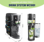 Soda Maker Dust Cover Fits for Ninja Thirsti WC1001, Soda Machine Cover Accessories for Ninja Thirsty Drink System, Extra Pockets Holds 12 Flavor Pods (Cover Only)