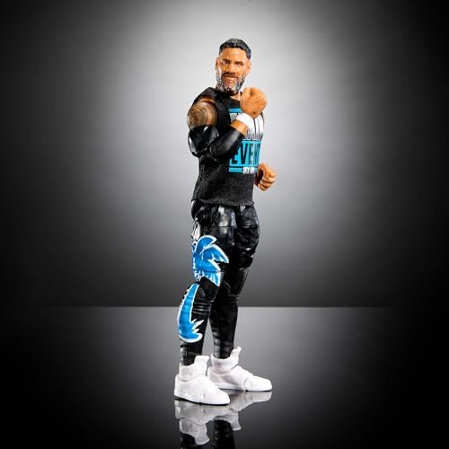 Mattel WWE Top Picks Elite Action Figure & Accessories Set, Jey USO 6-inch Collectible with Swappable Hands, Ring Gear & 25 Articulation Points