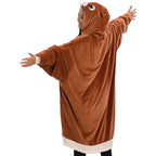 THE COMFY Original Reindeer Wearable Blanket Christmas Gifts for Women and Men, Oversized Microfiber and Sherpa Blankets As Seen On Shark Tank