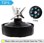 2 PACKS 7 FINS Extractor Blades Replacement Part Bottom Blade for Ninja Blender for Nutri Ninja Auto iQ BL642 NN102 BL682 BL2013 and More