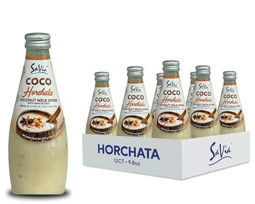 Savia - Coconut Milk Drink, Quality Coconut-Based Beverage, Made with Real Coconut Pulp & Natural, Delicious & Refreshing, Vegetarian, Gluten-Free(9.8oz, 12-Pack) (Horchata)