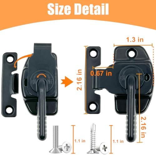 2 PCS Smoker Door Latch Kit for 1077 PBV4PS2, Pit Boss Pro Series II 4-Series Vertical Wood Pellet Smoker, Replacement Parts for Most of Cuisinart Masterbuilt Smoker Door Latch + 8pcs Screws