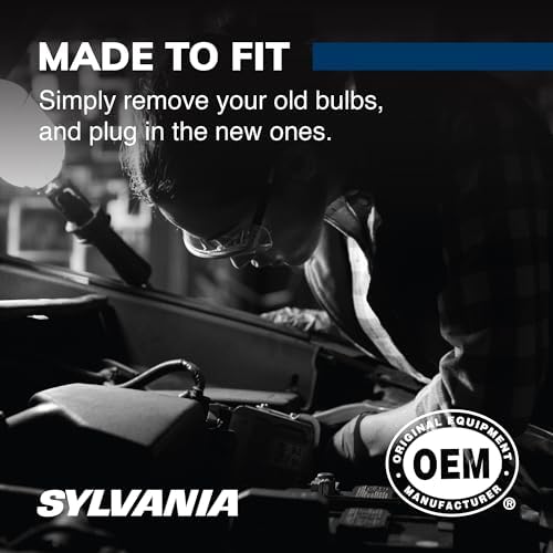 SYLVANIA - H11 SilverStar - High Performance Halogen Headlight Bulb, High Beam, Low Beam and Fog Replacement Bulb, Brighter Downroad with Whiter Light (Contains 2 Bulbs)