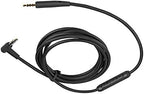 Replacement Aux Extension Cable Cord Wire,for Bose QuietComfort QC25 QC35 Sound Link SoundTrue On Ear Headphones with in Line Mic Volume Control (Black)