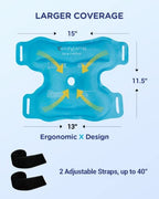 Comfytemp Large Knee Ice Pack Wrap, 2 Packs, XL Ice Pack for Knee Injuries Reusable, Hot & Cold Compress Gel Cold Packs Around Entire Knee After Surgery, for Pain Relief, Knee Replacement, Bruises