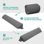 Vekkia King Bed Wedge Pillow for Headboard Gap/Mattress Gap Filler/Headboard Pillow/Bed Gap Filler,Close Gap(0-6") Between Mattress and Headboard,Stop Loosing Your Pillows,Phone(Gray 76"x10"x6")