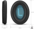 Replacement Earpads for Bose QuietComfort QC 15 25 35 Premium Ear Pads QC15 QC25 QC35 AE2 & SoundLink, Memory Foam, Soft & Long Lasting by Brainwavz