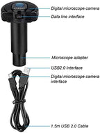 SVBONY SV189 Microscope Digital Camera, 1.3 Million Pixel USB2.0 Microscope Accessories, Suitable for Microscope Color Photography and Video
