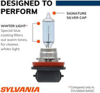 SYLVANIA - H11 SilverStar - High Performance Halogen Headlight Bulb, High Beam, Low Beam and Fog Replacement Bulb, Brighter Downroad with Whiter Light (Contains 2 Bulbs)
