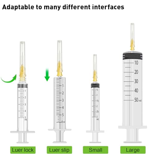 100Pack 25Ga 5/8 inch (16mm) Lab Dispensing Accessories for Measuring,Refilling Inks