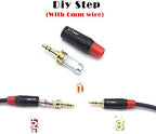 SiYear 3-Pole 3.5mm Stereo Headphone Jack Male Plug Repair Replacement Solder Adapter, 3.5mm (1/8inch) Solder Type DIY Audio Cable Connector(2PACK)