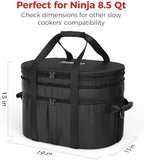 Goldlion Carrying Bag Compatible with Ninja Crockpot Slow Cooker - Portable Travel Carrier Case - Accessories for Ninja Foodi Possiblecooker Pro 8.5 Qt