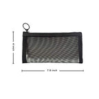 patu Zipper Mesh Bags, Pencil Case, 5 Pieces, Beauty Makeup Cosmetic Accessories Organizer, Travel Toiletry Kit Set Storage Pouch, Assorted Colors