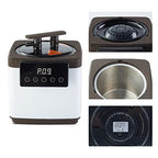 Smartmak Sauna Steamer Pot 2.6 L, Portable Steam Generator Set with Smart Touch Time & Tempreture Remote Control, 1000W Spa Machine with Herbal Box for Body Detox 110V US Plug- Wood Pattern