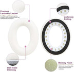 Earpads for Bose QuietComfort 45 QC45 QC35 ii QC35 Lambskin Leather Ear Cushions Professional Headphones Replacement Ear Pads with Noise Cancelling Memory Foam White
