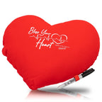 Gladness! Heart Pillow for After Bypass Open Heart Surgery, Mastectomy, Post Surgical Recovery Cough Seat Belt Pillow Bless Your Heart Get Well Soon Cardiac Patient Gift Pillow with Autograph Pen