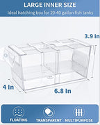 Pawfly Aquarium Fish Breeding Box Acrylic Hatchery Incubator Tank with Suction Cups Large Isolation Box for Baby Fish Shrimp Betta Guppy and Platy