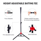 ZELUS 7x7ft Baseball Softball Practice Net | Portable Baseball Net with Tee, 2.8" 16oz Weighted Baseball and Carry Bag for Batting Hitting and Pitching
