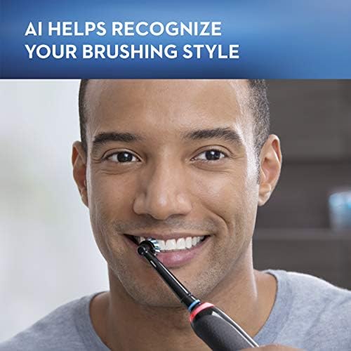 Oral-B GENIUS X Electric Toothbrush with 3 Oral-B Replacement Brush Heads and Toothbrush Case, Black