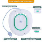 MTASTIC Sitz Bath for Toilet Seat- Soothes Hemorrhoids & Perineum, Suitable for Pregnant Women, Postpartum Care- Collapsible, Soaked Steam Relief of Vaginal/Anal Inflammation