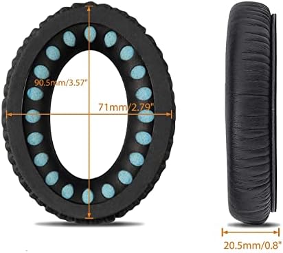 SoloWIT Protein Leather Earpads Cushions for Bose Headphones, Replacement Ear Pads for Bose QuietComfort 15 QC15 QC25 QC2 QC35/Ae2 Ae2i Ae2w/SoundTrue & SoundLink Around-Ear Series - Black&Blue