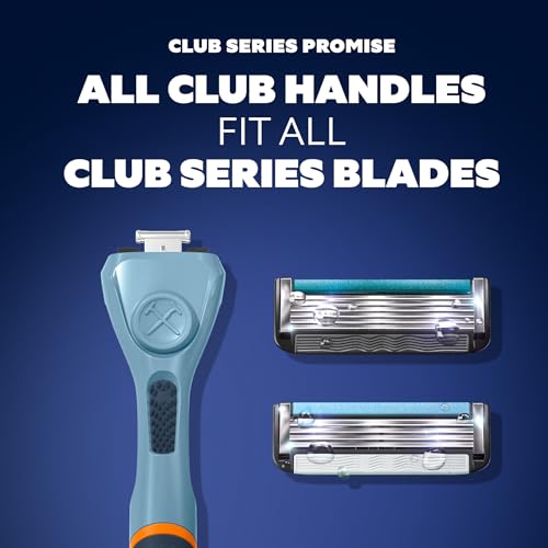 Dollar Shave Club | Razor Handle (2 Pack) Blue | Replacement Razor Blade Handles