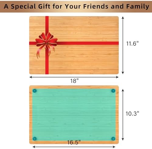 Bamboo Cutting Board Compatible with Ninja DCT401 DCT402 DCT451 Double Oven, Heat Resistant Cutting Board for Convection Toaster Oven, Air Fryer Accessories Compatible with Ninja Oven, Reclaim Space