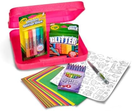 Crayola All That Glitters Art Case (50+pcs), Glitter Crayons & Coloring Supplies, Kids Art Set, Gifts for Girls & Boys, Ages 5+