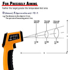 nfrared Thermometer,V·RESOURCING Non-Contact Laser Digital Temperature Gun -50 to 550°C(-58 to 1022°F), LCD Display with Backlight Infrared Thermometer for Laboratory,Kitchen,Factory Industry Use