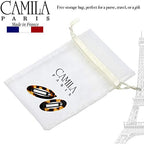 Camila Paris CP1993/2 French Hair Barrette Clip for Women, Handmade, Side Slide-in Metal-Free Closure Strong Hold Grip Hair Clips for Girls, No Slip Durable Styling Hair Accessories, Made in France