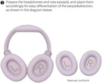 TOZO HT2 Hybrid Active Noise Cancelling Headphones, Wireless Over Ear Bluetooth Headphones, + HT2 Replacement Ear Pads