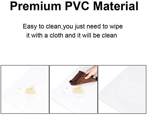 Azadx Office Chair Mat - 63"x51" Clear Protector for Hardwood Floor, Easy Glide Rolling Plastic Mat
