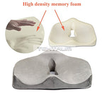 Tektrum Orthopedic Memory Foam Seat Cushion for Back Pain, Sciatica, Coccyx, Tailbone, Spinal Alignment, Hemorrhoids, Prostate, Sitting long hours - Office, Home, Car, Plane, Wheelchair (TD-C-16-GREY)
