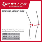 Mueller Sports Medicine FIR 4-Way Knee Support Sleeve, For Men and Women, Gray/Blue, S/M