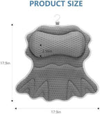 SetSail Bath Pillow, Relaxing Bath Pillows for Tub Neck and Back Support Soft 4D Breathable Air Mesh Ergonomic Bathtub Pillow with 6 Strong Suction Cups and Hook Luxury Bathroom Accessories,Grey
