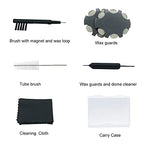 Hearing aid Wax Guards (2mm) Replacement Wax Filters for Oticon ProWax Wax Traps, Hearing Amplifier Cleaning Brush kit Tools with Carry case (2pack, Light Gray)