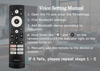 OEM Replacement Remote Control for All Hisense UHD 4K ULED Smart Google TVs with Voice Control 43A6H 50A6H 55A6H 65A6H 75A6H 50U6H 55U6H 65U6H 75U6H75U8H (Netflix/Prime/YouTube/Disney+/Tubi/Peacock)