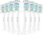 Replacement Brush Heads Compatible with Philips SoniCare Electric Toothbrushes Handle, Toothbrush Heads of Effective Cleaning, for Snap-on System, 8 Pack, White