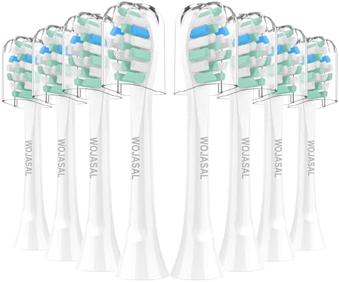 Replacement Brush Heads Compatible with Philips SoniCare Electric Toothbrushes Handle, Toothbrush Heads of Effective Cleaning, for Snap-on System, 8 Pack, White