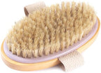 MainBasics Dry Brushing Body Brush for Lymphatic Drainage, Dry Skin, Cellulite, Blood Circulation with Exfoliating Natural Bristles for Flawless Skin