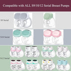 Wearable Breast Pump Milk Collector Cup Accessories,Compatible with 24mm TSRETE/kmaier/eulumap/Momcozy S9/S12 Wearable Breast Pump,Upgrade Duckbill Valve with Free Rotation,Extra 5pcs Flange Inserts