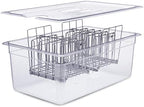 Large Sous Vide Container with Lid and Racks Kit | Sous Vide Accessories | Väeske Large Sous Vide Container with Lid and 2 Racks | Sous Vide Accessories | Compatible with Anova, Anova Nano, Joule, Instant Pot, Sous Vide Cookers (26 QT, Container/Racks)