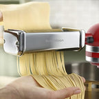 Pasta Maker Attachment Set for KitchenAid Stand Mixers,Stainless Steel Pasta Sheet Roller,Spaghetti & Fettuccine Cutters Accessories plus Dough Scraper