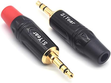 SiYear 3-Pole 3.5mm Stereo Headphone Jack Male Plug Repair Replacement Solder Adapter, 3.5mm (1/8inch) Solder Type DIY Audio Cable Connector(2PACK)